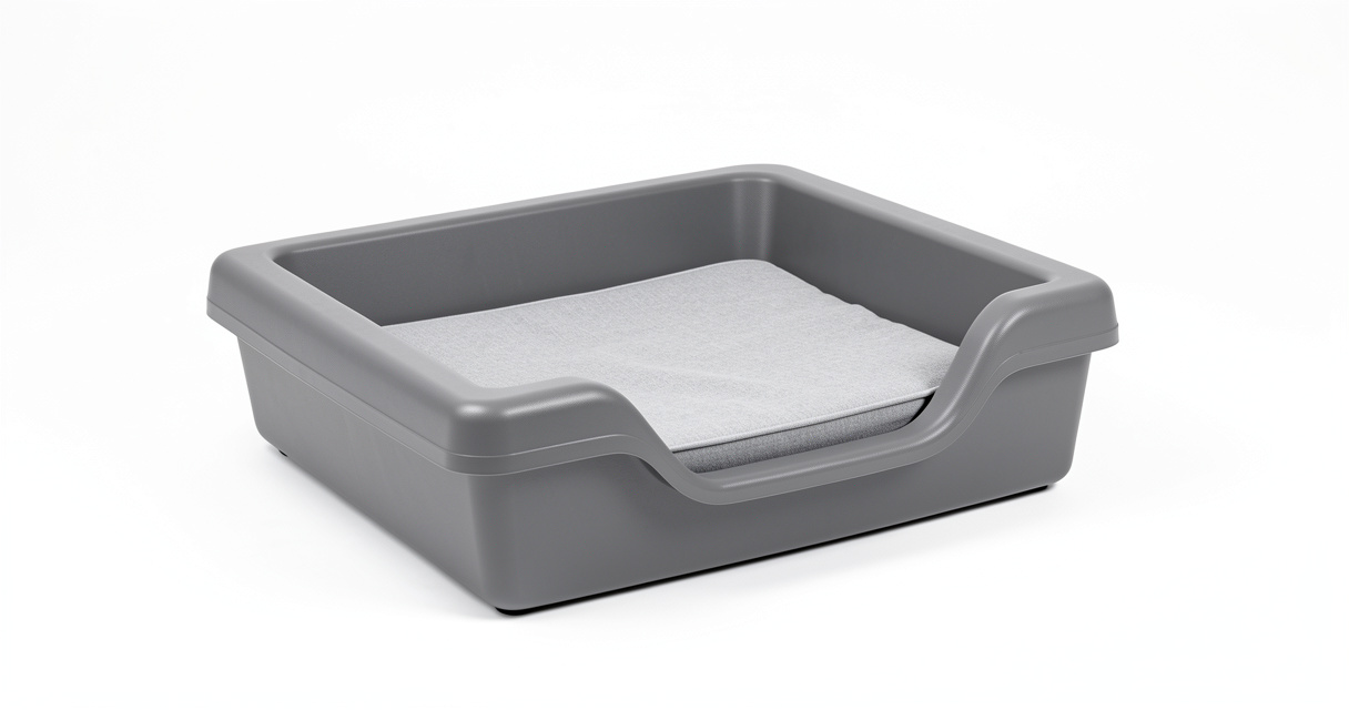 Corbeille chien en plastique robuste avec coussin amovible pour grand chien