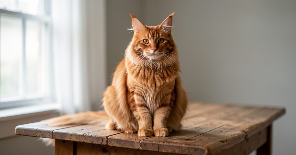 Maine Coon roux : la robe flamboyante d'un géant doux